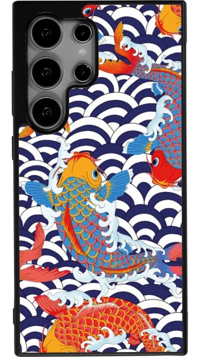 Samsung Galaxy S24 Ultra Case Hülle - Silikon schwarz Easter 2023 japanese fish