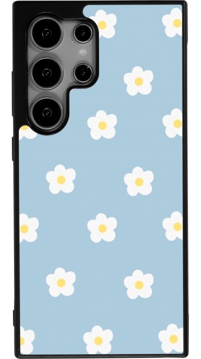 Samsung Galaxy S24 Ultra Case Hülle - Silikon schwarz Easter 2024 daisy flower