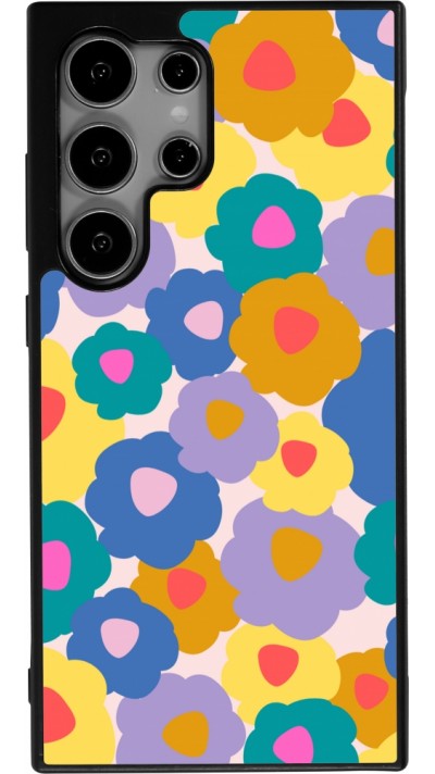 Samsung Galaxy S24 Ultra Case Hülle - Silikon schwarz Easter 2024 flower power