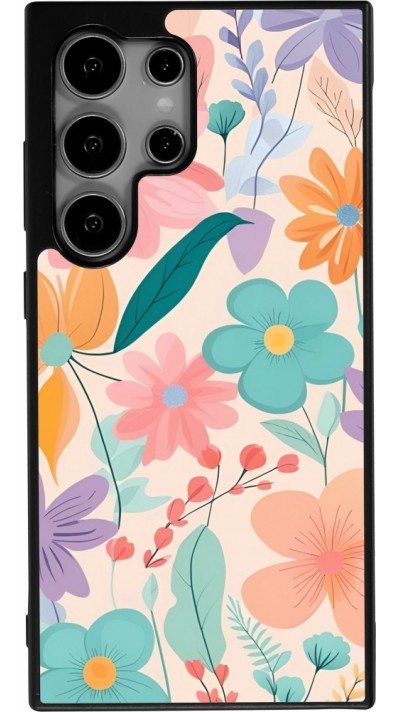 Samsung Galaxy S24 Ultra Case Hülle - Silikon schwarz Easter 2024 spring flowers