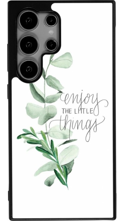 Samsung Galaxy S24 Ultra Case Hülle - Silikon schwarz Enjoy the little things