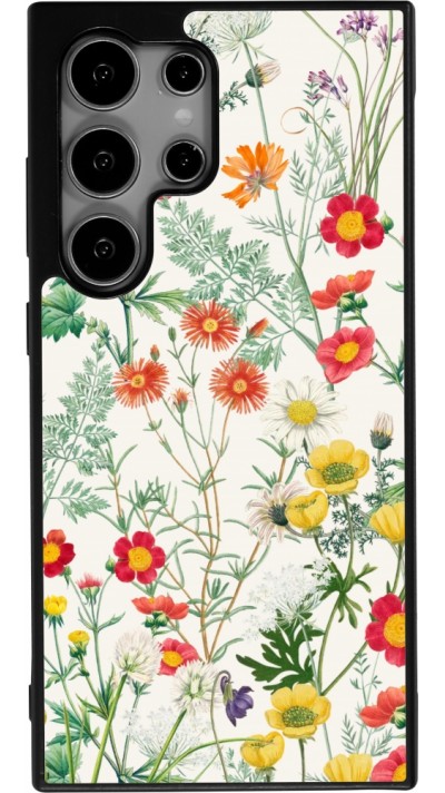 Samsung Galaxy S24 Ultra Case Hülle - Silikon schwarz Flora Botanical Wildlife