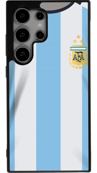 Samsung Galaxy S24 Ultra Case Hülle - Silikon schwarz Argentinien 2022 personalisierbares Fussballtrikot