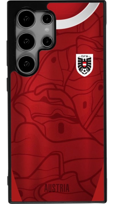 Samsung Galaxy S24 Ultra Case Hülle - Silikon schwarz Austria personalisierbares Fussballtrikot