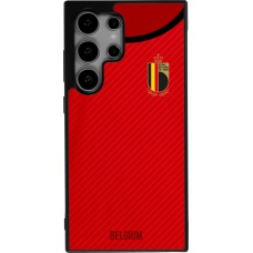 Samsung Galaxy S24 Ultra Case Hülle - Silikon schwarz Belgien 2022 personalisierbares Fußballtrikot