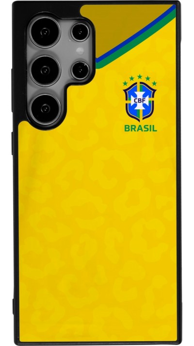 Samsung Galaxy S24 Ultra Case Hülle - Silikon schwarz Brasilien 2022 personalisierbares Fußballtrikot