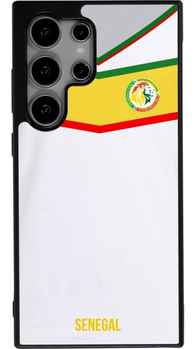 Coque Samsung Galaxy S24 Ultra - Silicone rigide noir Maillot de football Senegal 2022 personnalisable