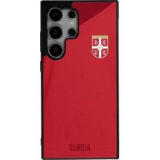 Samsung Galaxy S24 Ultra Case Hülle - Silikon schwarz Serbien 2022 personalisierbares Fussballtrikot