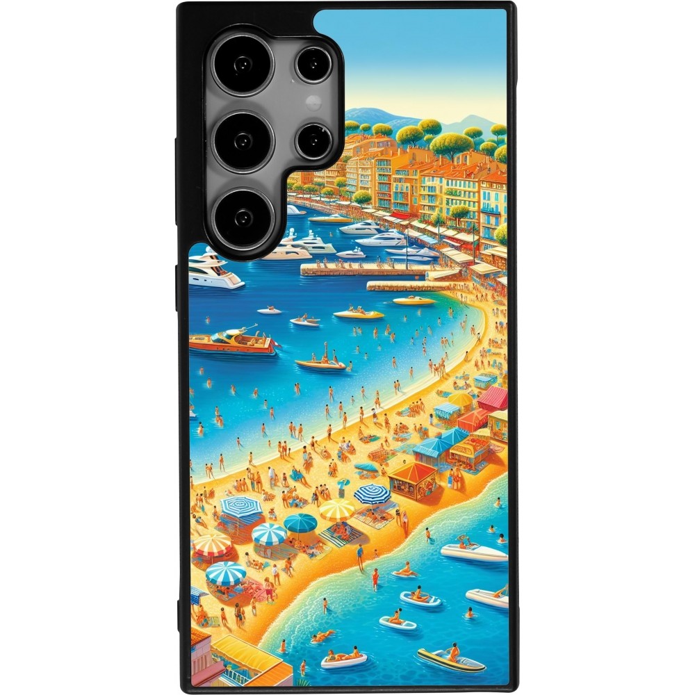 Samsung Galaxy S24 Ultra Case Hülle - Silikon schwarz French Riviera People