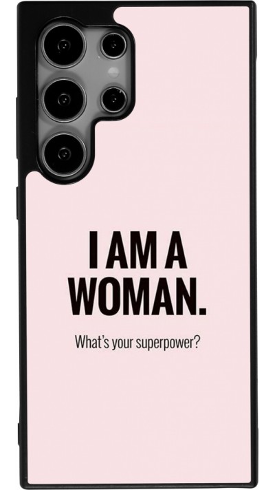 Coque Samsung Galaxy S24 Ultra - Silicone rigide noir I am a woman