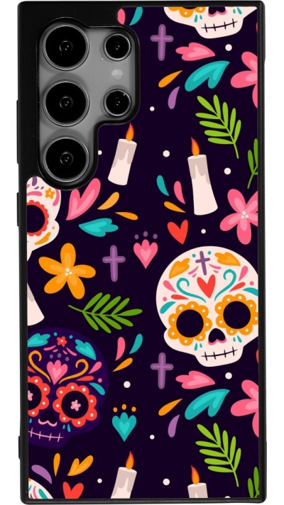 Samsung Galaxy S24 Ultra Case Hülle - Silikon schwarz Halloween 2023 mexican style