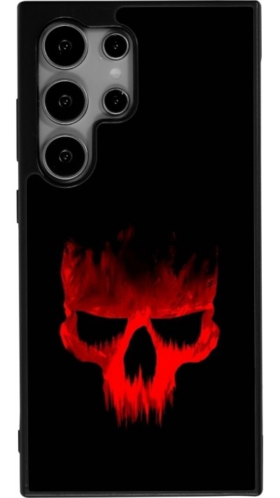 Samsung Galaxy S24 Ultra Case Hülle - Silikon schwarz Halloween 2023 scary skull