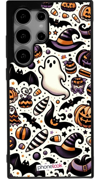 Samsung Galaxy S24 Ultra Case Hülle - Silikon schwarz Halloween 2024 Niedliches Muster