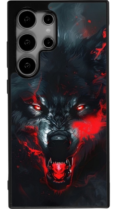 Samsung Galaxy S24 Ultra Case Hülle - Silikon schwarz Halloween 2024 mad werewolf