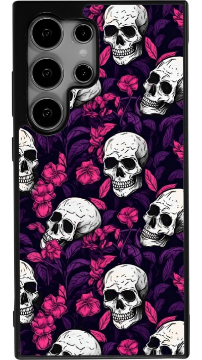 Samsung Galaxy S24 Ultra Case Hülle - Silikon schwarz Halloween 2024 romantic skulls