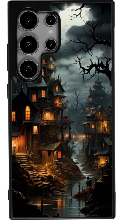 Samsung Galaxy S24 Ultra Case Hülle - Silikon schwarz Halloween 2024 scary town