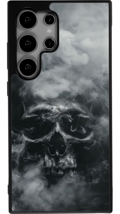 Samsung Galaxy S24 Ultra Case Hülle - Silikon schwarz Halloween 2024 smoky skull