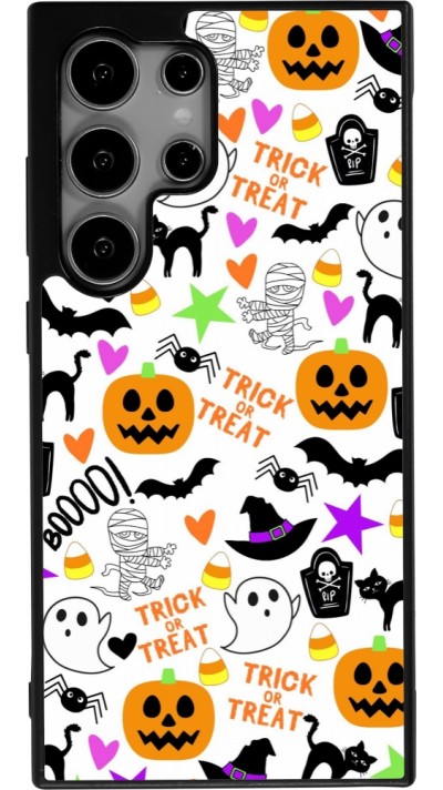 Samsung Galaxy S24 Ultra Case Hülle - Silikon schwarz Halloween 2024 trick or treat