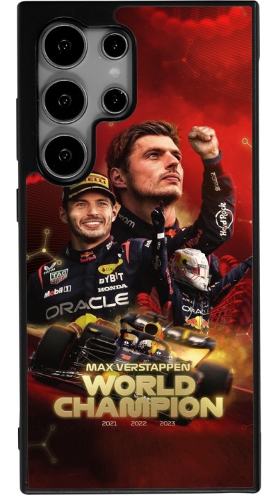 Coque Samsung Galaxy S24 Ultra - Silicone rigide noir Max Verstappen Champion 2023