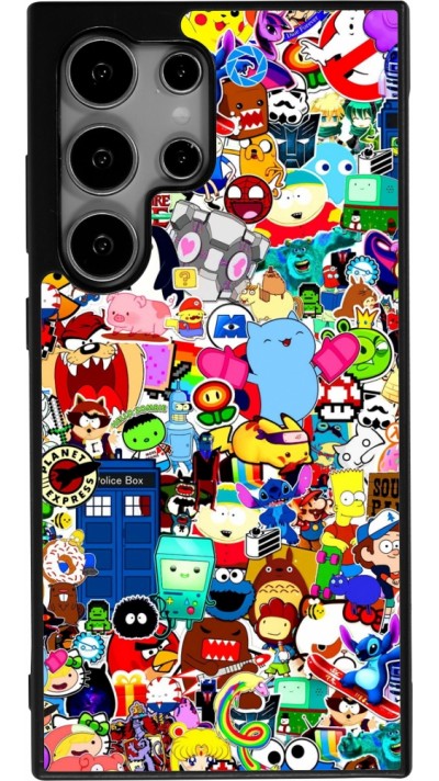 Coque Samsung Galaxy S24 Ultra - Silicone rigide noir Mixed cartoons