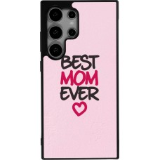 Samsung Galaxy S24 Ultra Case Hülle - Silikon schwarz Mom 2023 best Mom ever pink