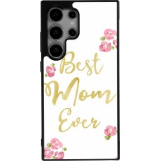 Samsung Galaxy S24 Ultra Case Hülle - Silikon schwarz Mom 2024 best Mom ever