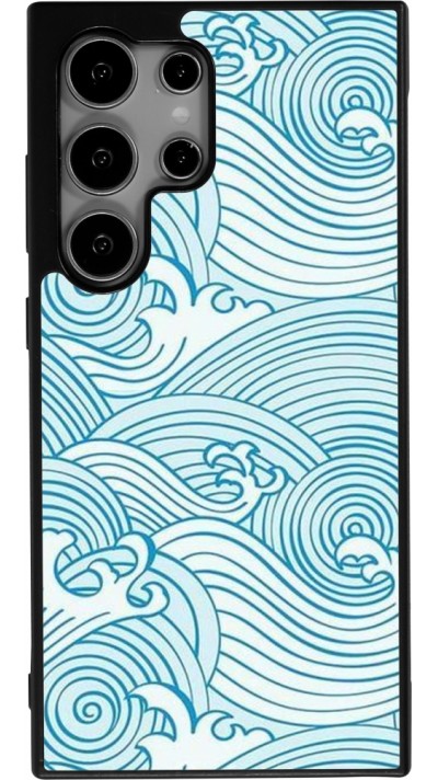 Coque Samsung Galaxy S24 Ultra - Silicone rigide noir Ocean Waves