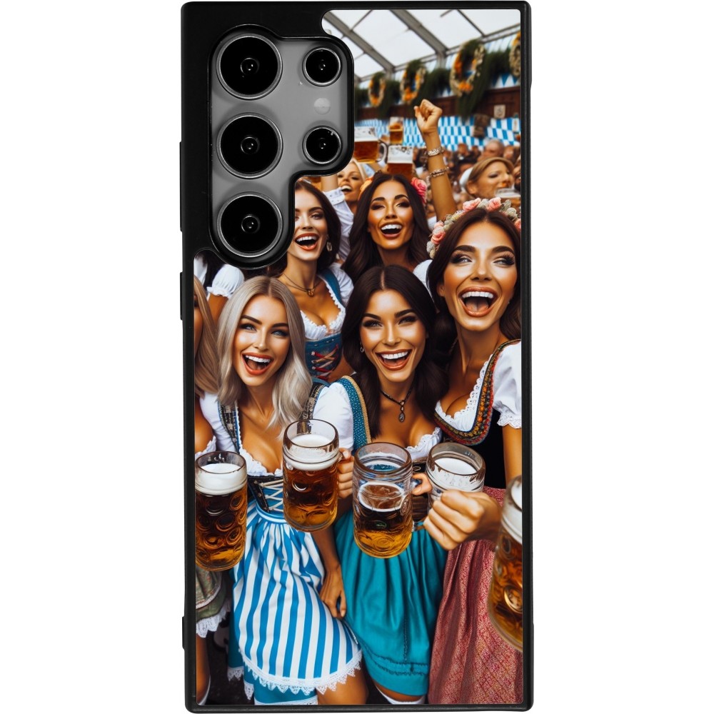 Samsung Galaxy S24 Ultra Case Hülle - Silikon schwarz Oktoberfest Frauen