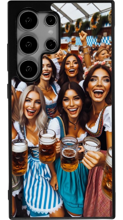 Samsung Galaxy S24 Ultra Case Hülle - Silikon schwarz Oktoberfest Frauen