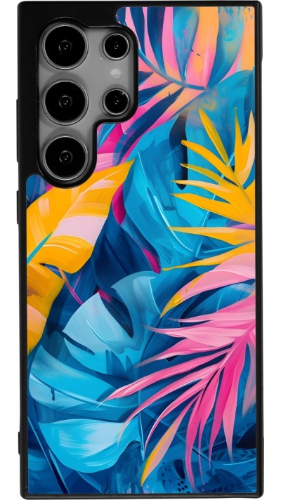 Samsung Galaxy S24 Ultra Case Hülle - Silikon schwarz Palms Blue