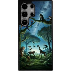 Samsung Galaxy S24 Ultra Case Hülle - Silikon schwarz Paradies der exotischen Tiere