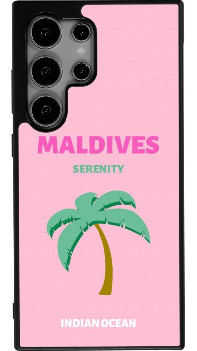 Samsung Galaxy S24 Ultra Case Hülle - Silikon schwarz Pop Summer Destination Maldives