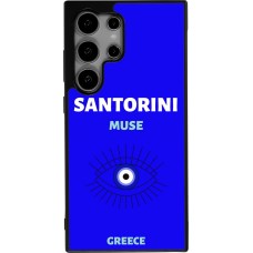 Samsung Galaxy S24 Ultra Case Hülle - Silikon schwarz Pop Summer Destination Santorini