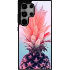 Samsung Galaxy S24 Ultra Case Hülle - Silikon schwarz Purple Pink Pineapple