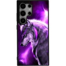 Samsung Galaxy S24 Ultra Case Hülle - Silikon schwarz Purple Sky Wolf