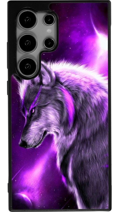 Samsung Galaxy S24 Ultra Case Hülle - Silikon schwarz Purple Sky Wolf