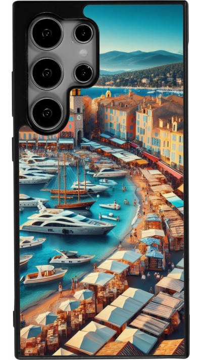 Samsung Galaxy S24 Ultra Case Hülle - Silikon schwarz Saint-Tropez Strand