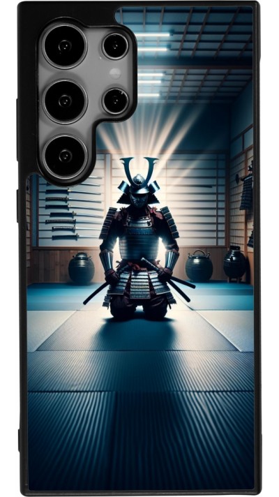 Samsung Galaxy S24 Ultra Case Hülle - Silikon schwarz Samurai im Gebet