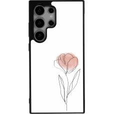 Samsung Galaxy S24 Ultra Case Hülle - Silikon schwarz Spring 23 minimalist flower