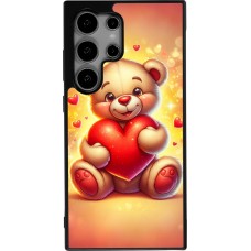 Samsung Galaxy S24 Ultra Case Hülle - Silikon schwarz Valentin 2024 Teddy Liebe