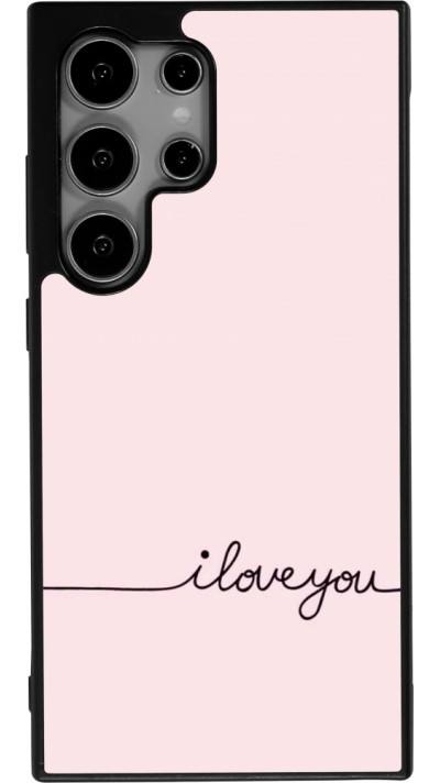 Coque Samsung Galaxy S24 Ultra - Silicone rigide noir Valentine 2023 i love you writing