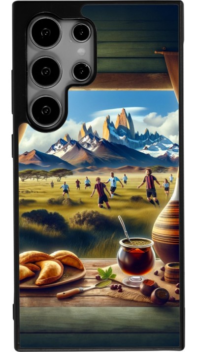 Samsung Galaxy S24 Ultra Case Hülle - Silikon schwarz Argentinische Vibes