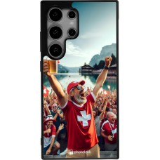 Samsung Galaxy S24 Ultra Case Hülle - Silikon schwarz Schweizer Sieg Fanzone Euro 2024