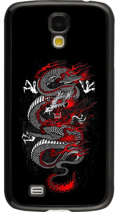 Coque Samsung Galaxy S4 - Japanese style Dragon Tattoo Red Black