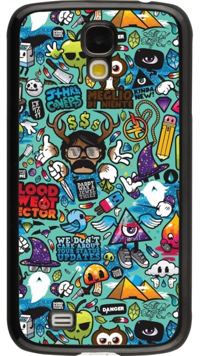 Coque Samsung Galaxy S4 - Mixed Cartoons Turquoise