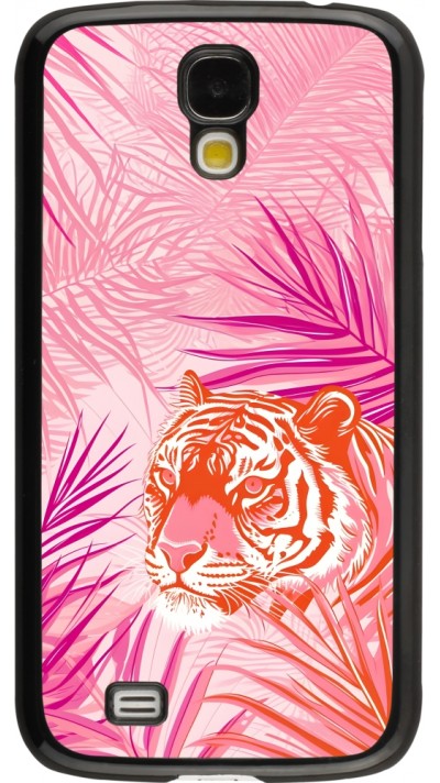 Coque Samsung Galaxy S4 - Tigre palmiers roses