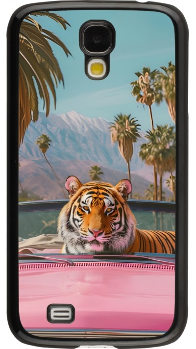 Coque Samsung Galaxy S4 - Tigre voiture rose
