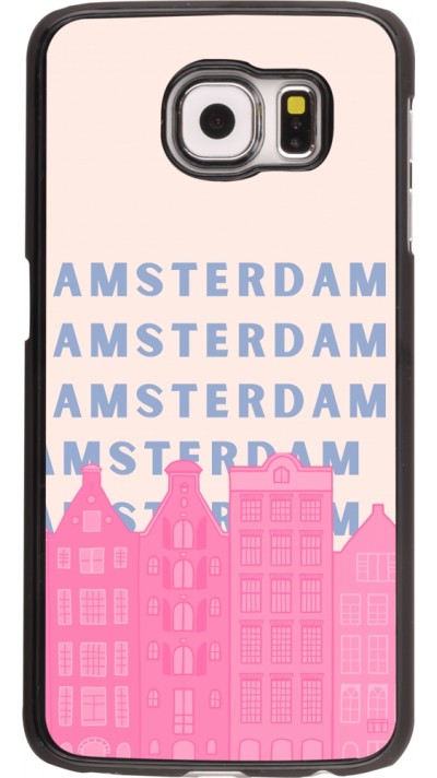 Samsung Galaxy S6 Case Hülle - Amsterdam Pink Print