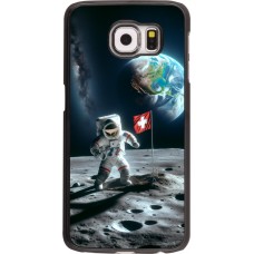 Samsung Galaxy S6 Case Hülle - Astro Schweiz auf dem Mond