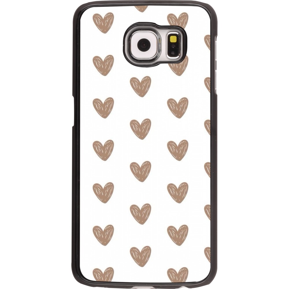 Samsung Galaxy S6 Case Hülle - Autumn 2024 brown hearts